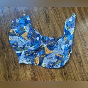 Blue Abstract Picasso Print Scarf